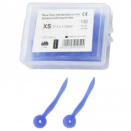 Pene Poly Interdentare cu inel albastre - XS - 100 bucati