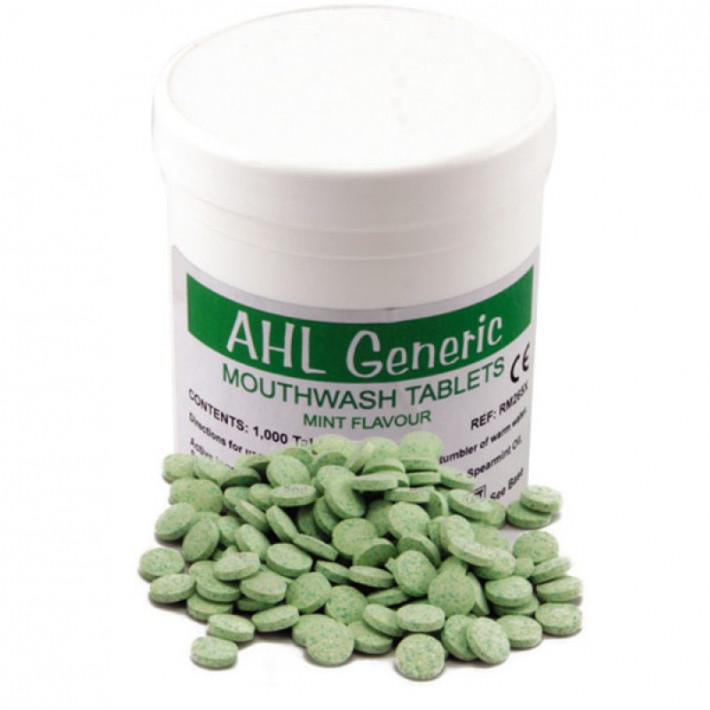 Tablete apa de gura PRIMA, aroma menta, 100 bucati/punga