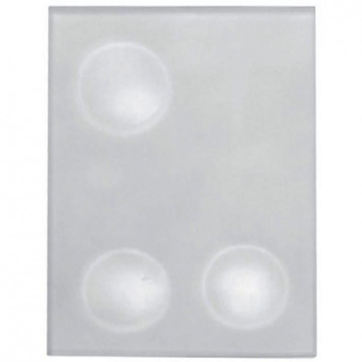 Placuta din sticla mata pentru mixare cu 3 godeuri de 21mm, 70 x 95 x 4 mm - 1 bucata