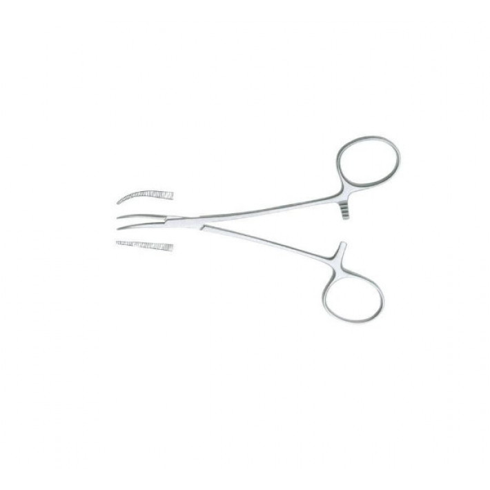 Pensa hemostatica Halstead Mosquito dreapta / curba 12cm 