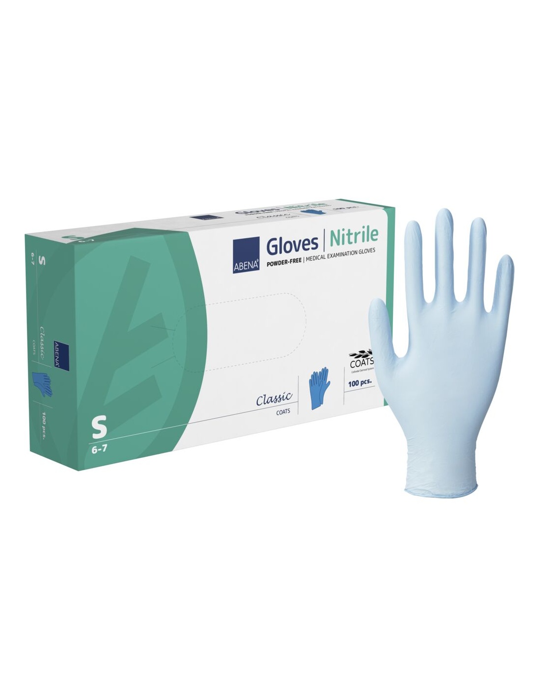 Manusi de examinare nitril cu fibre naturale de ovaz - albastre - 100 buc