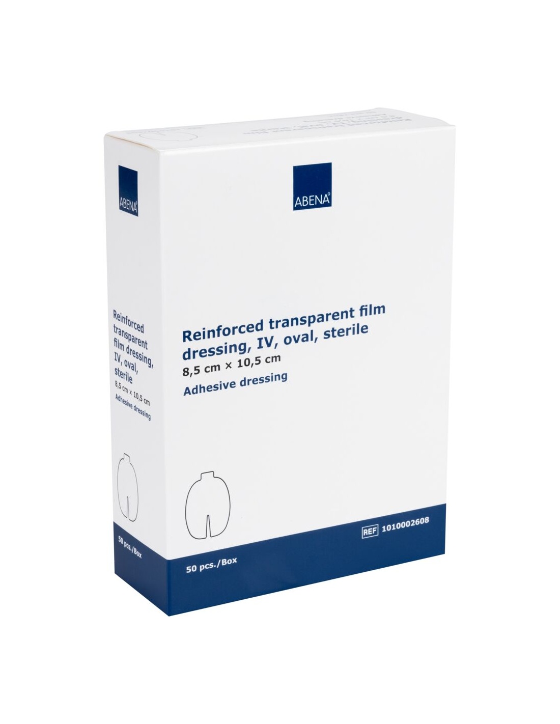 Pansament transparent ranforsat IV oval steril Abena 8,5 x 10,5 cm - 50 buc