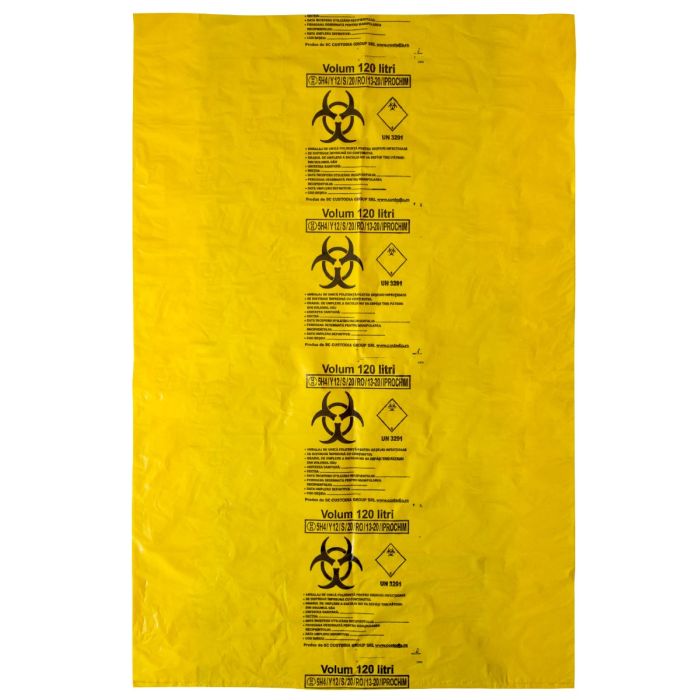 Saci Galbeni BIOHAZARD ADR 120litri 50buc/set