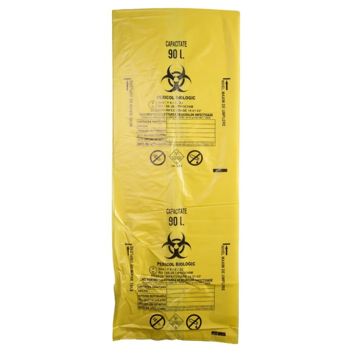 Saci Galbeni BIOHAZARD ADR 90litri 50buc/set