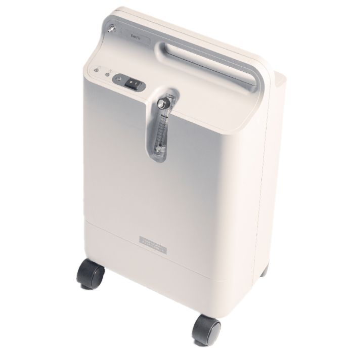 Concentrator de Oxigen mobil, Philips Respironics, prevazut cu bol umidificator de unica folosinta, canula nazala adult si masca oxigen adult, debit reglabil in trepte 0.5litri/minut, concentratie de Oxigen 93%, cu senzor de Oxigen si senzor de avarie,