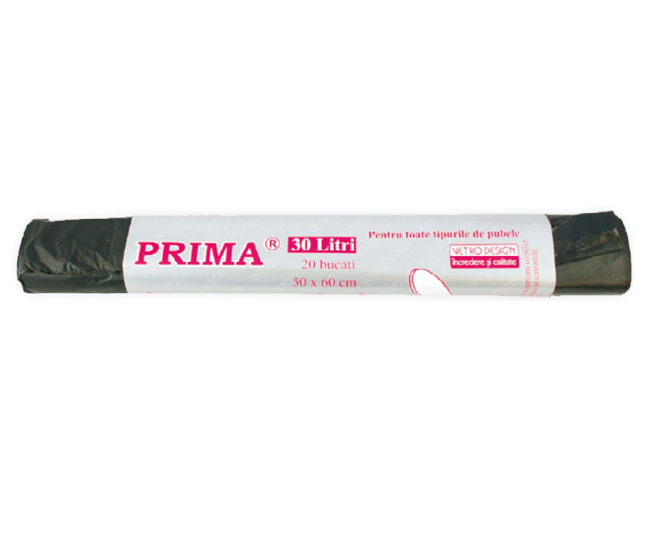 Saci menajeri negri, HDPE, PRIMA, 40L, 50x70cm, 20buc