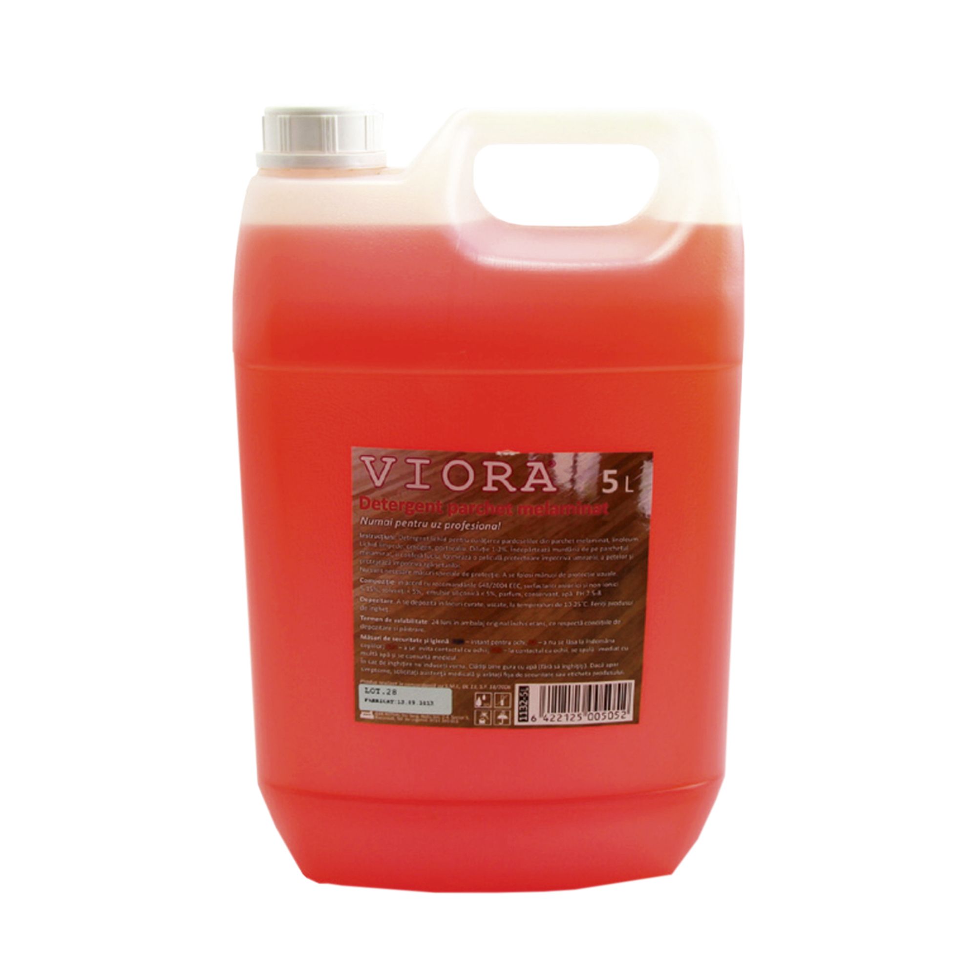 VIORA Detergent Parchet Melaminat, PH neutru, miros Lamaie, PET 5litri