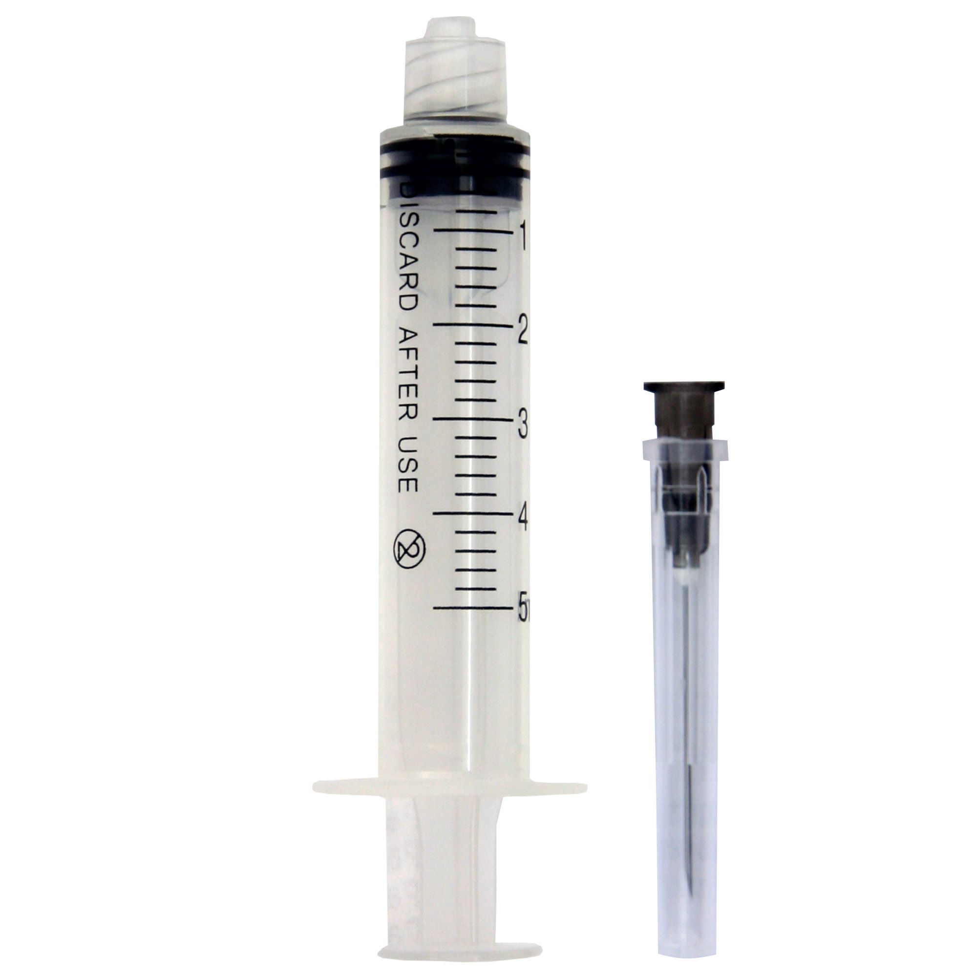 Seringi Luer Lock 5ml, PRIMA, cu ac 22G, 100 bucati