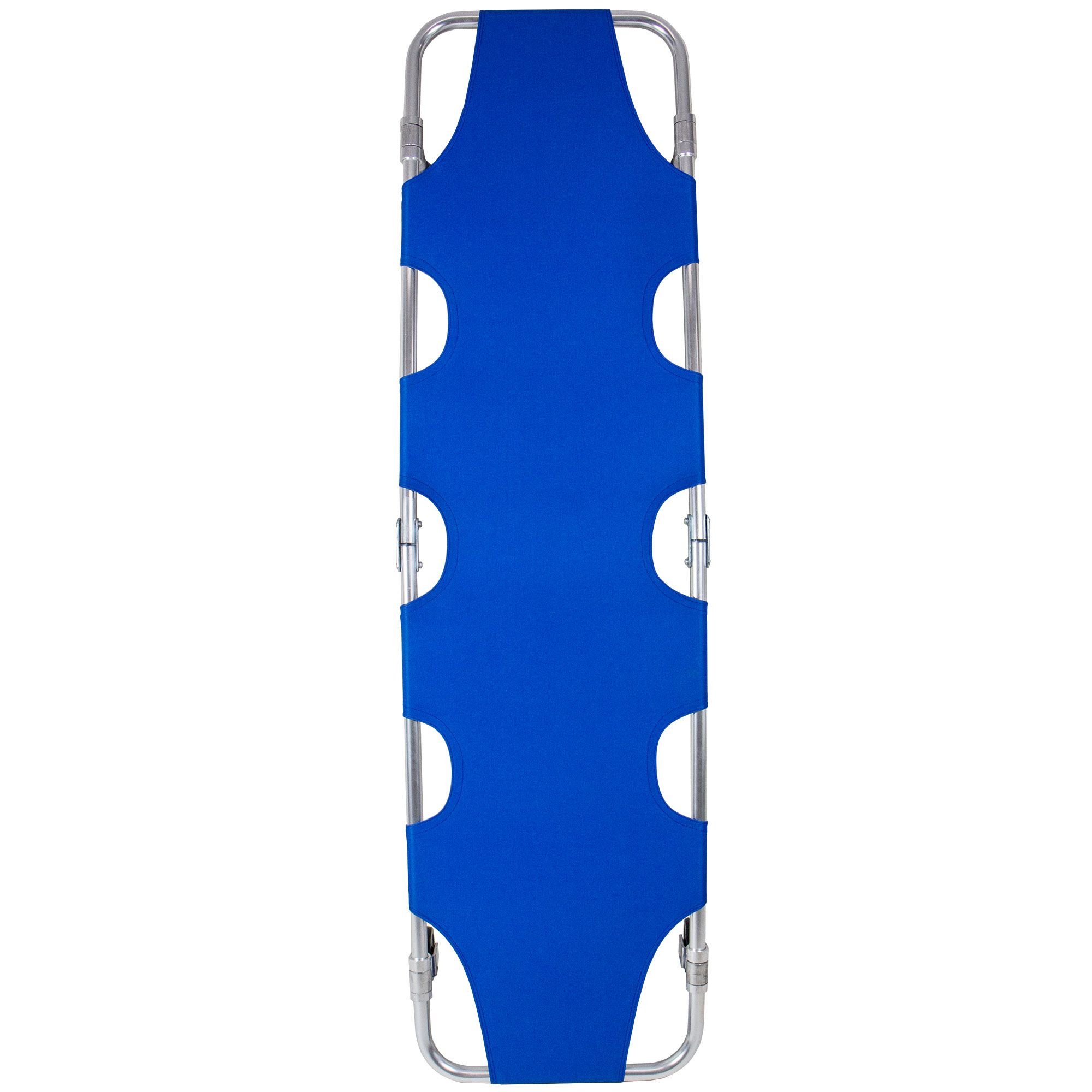 Targa transport pacienti pliabila din aluminiu, cu roti si spatar reglabil, 185 x 50 cm