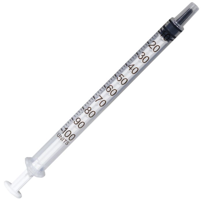 Seringi Insulina fara ac, piston de cauciuc, 1ml, 100buc