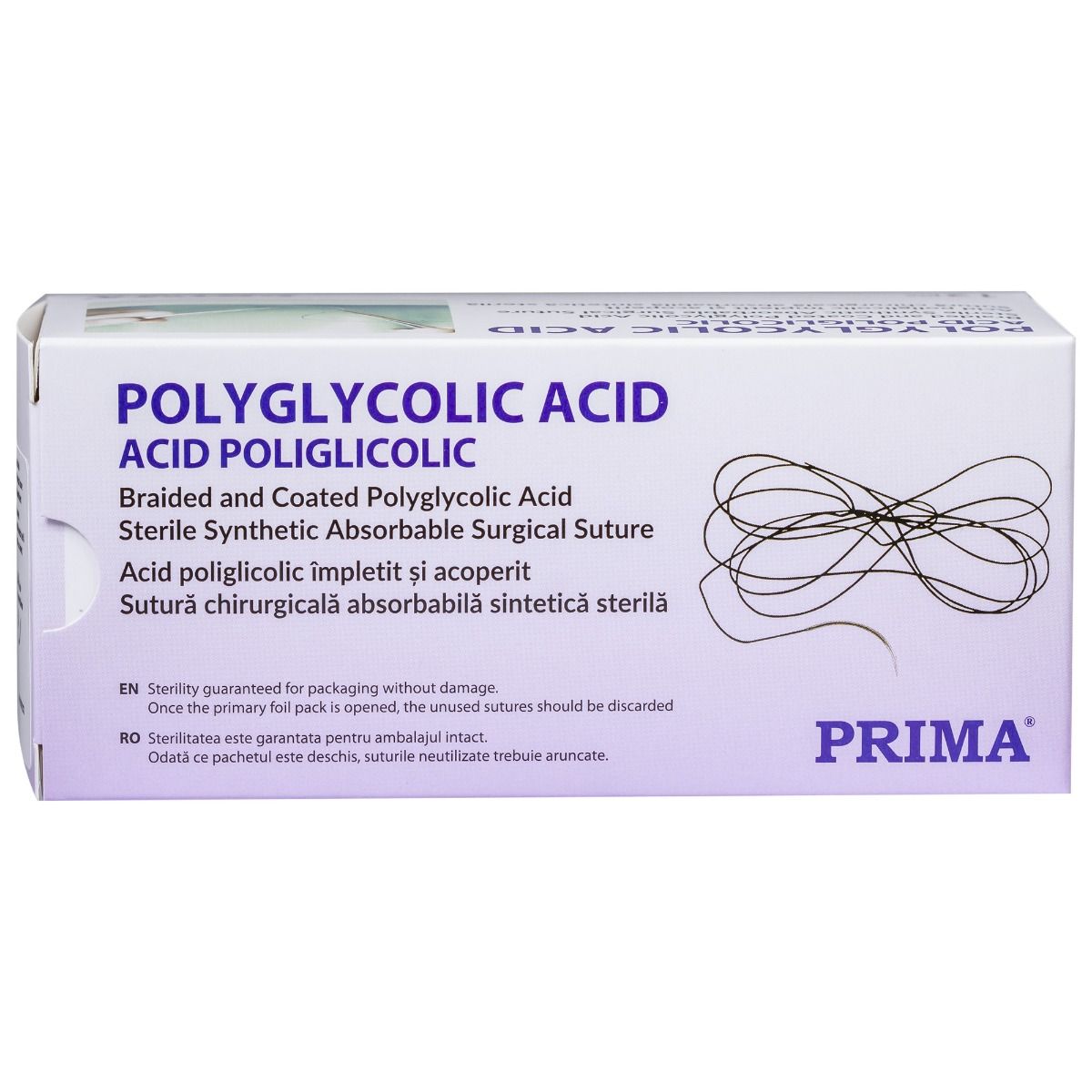 Sutura chirurgicala acid poliglicolic PRIMA 75cm ac Tapercut 1/2 30mm USP 1