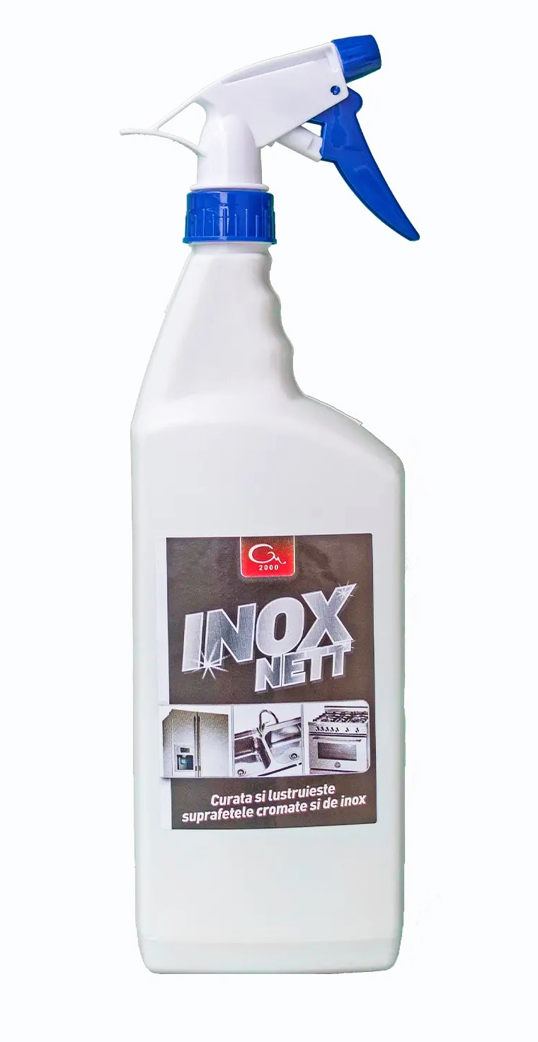 Soluție pentru inox și suprafețe cromate Inox Nett, spray 500 ml