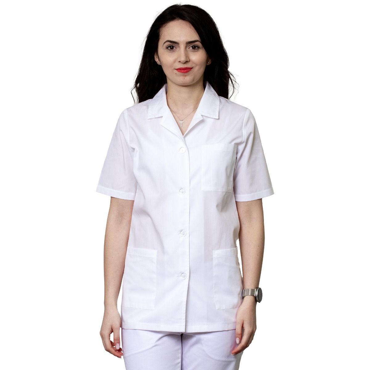 Halat medical damă ANA Clasic, alb