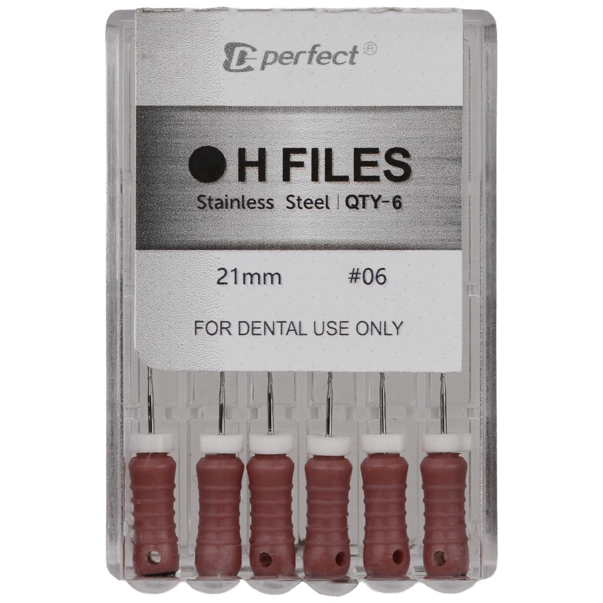 Ace HEDSTROM H-FILES, roz, marimea #6, lungime 21 mm, din inox, 6 bucati