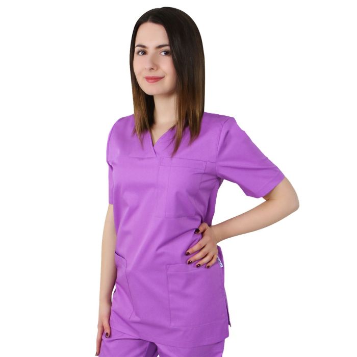 Bluza unisex VED Clasic lila - Uniforma Medicala