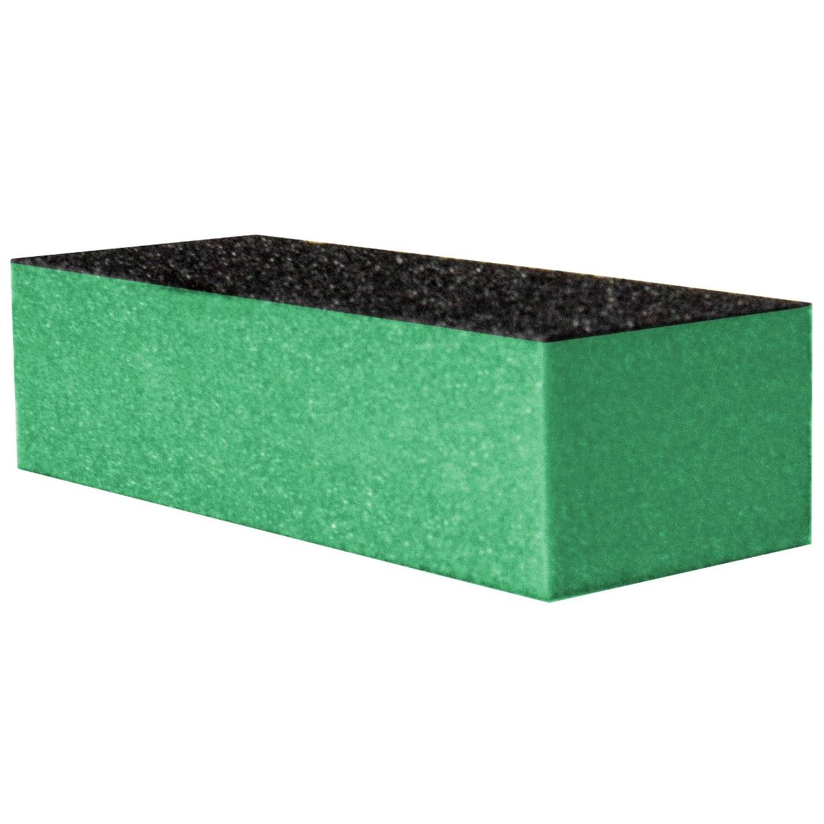 Buffer de unghii PRIMA, pentru pilit/lustruit, bloc verde/negru, 9.5cm, granulatie 80/80
