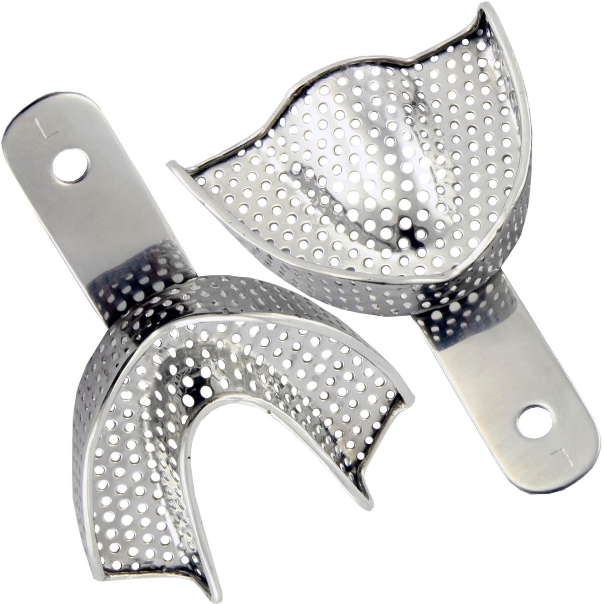 PACHET Linguri impresie, din inox, pentru material de impresie, arcada superioara/inferioara, L, 1set