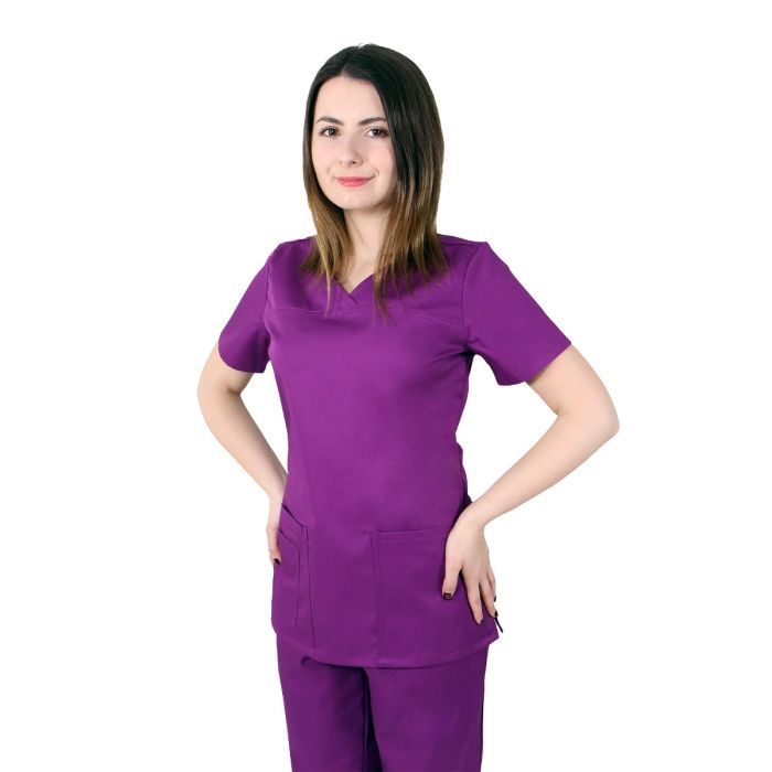 Bluza dama TINA Premium mov - Uniforma Medicala