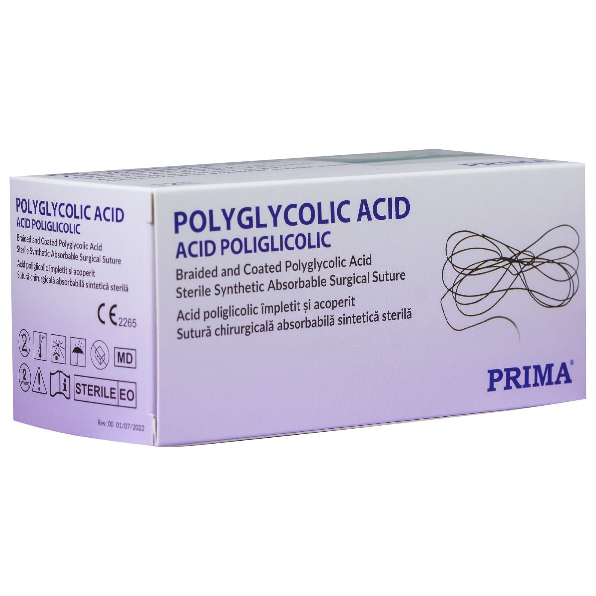 Sutura chirurgicala acid poliglicolic PRIMA 75cm ac rotund 1/2 26mm USP 3/0