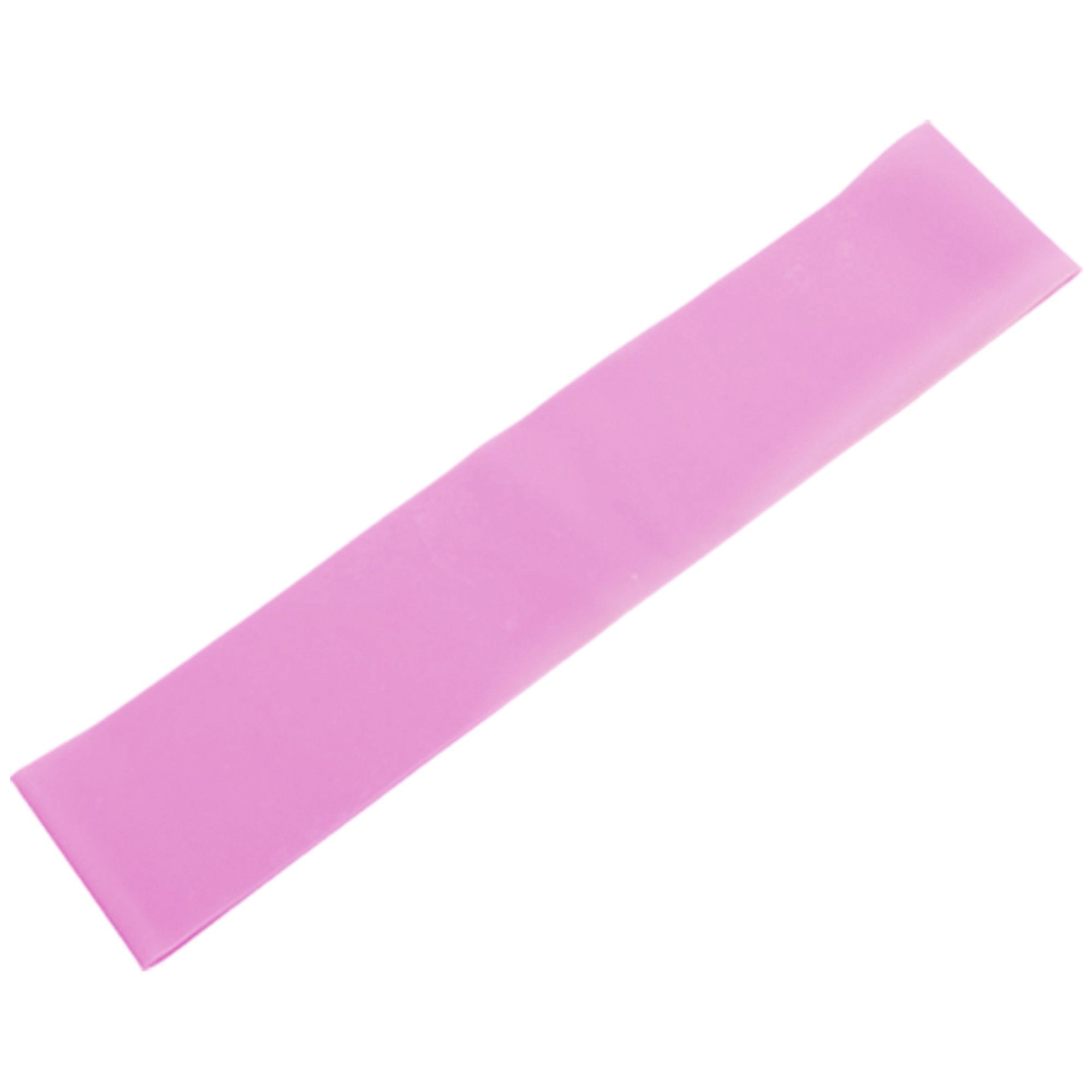 Banda elastica din cauciuc pentru exercitii si antrenament fitness, 1500x150x0.35mm, roz - banda cauciucata de rezistenta usoara pentru pilates, stretching si recuperare