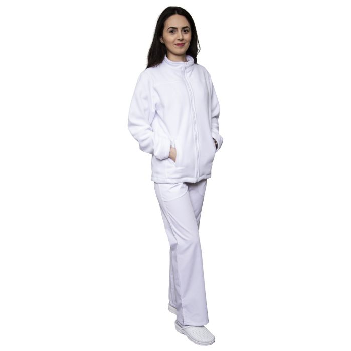 Jacheta medicala polar JOE, unisex, alba