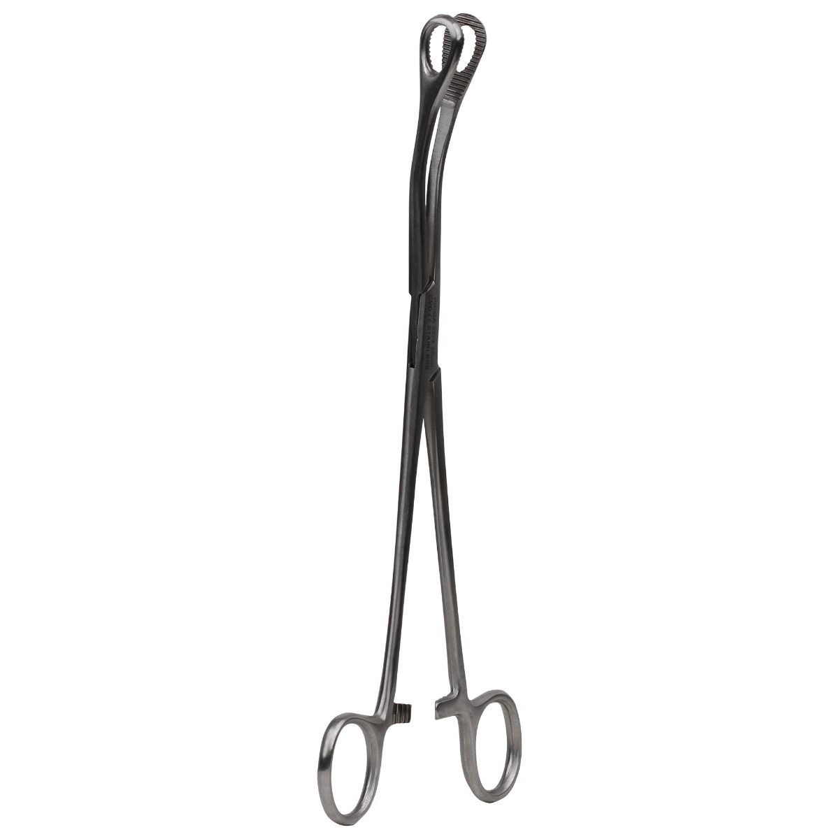 Pensa port-tampon Foerster, curbata, 25cm, din otel inoxidabil