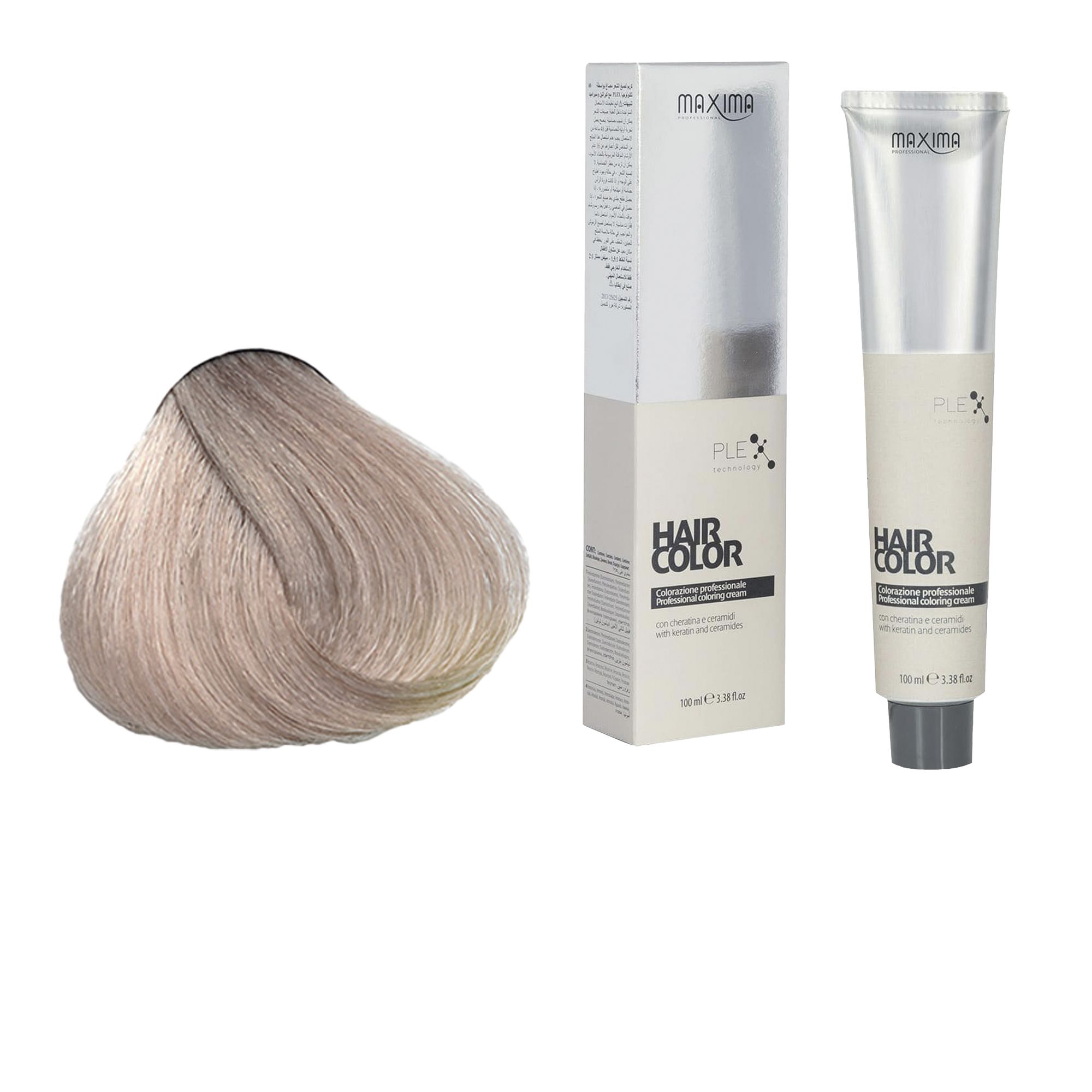 Vopsea profesionala de par, 10.7 Blond nisipiu deschis, MAXIMA, 100ml