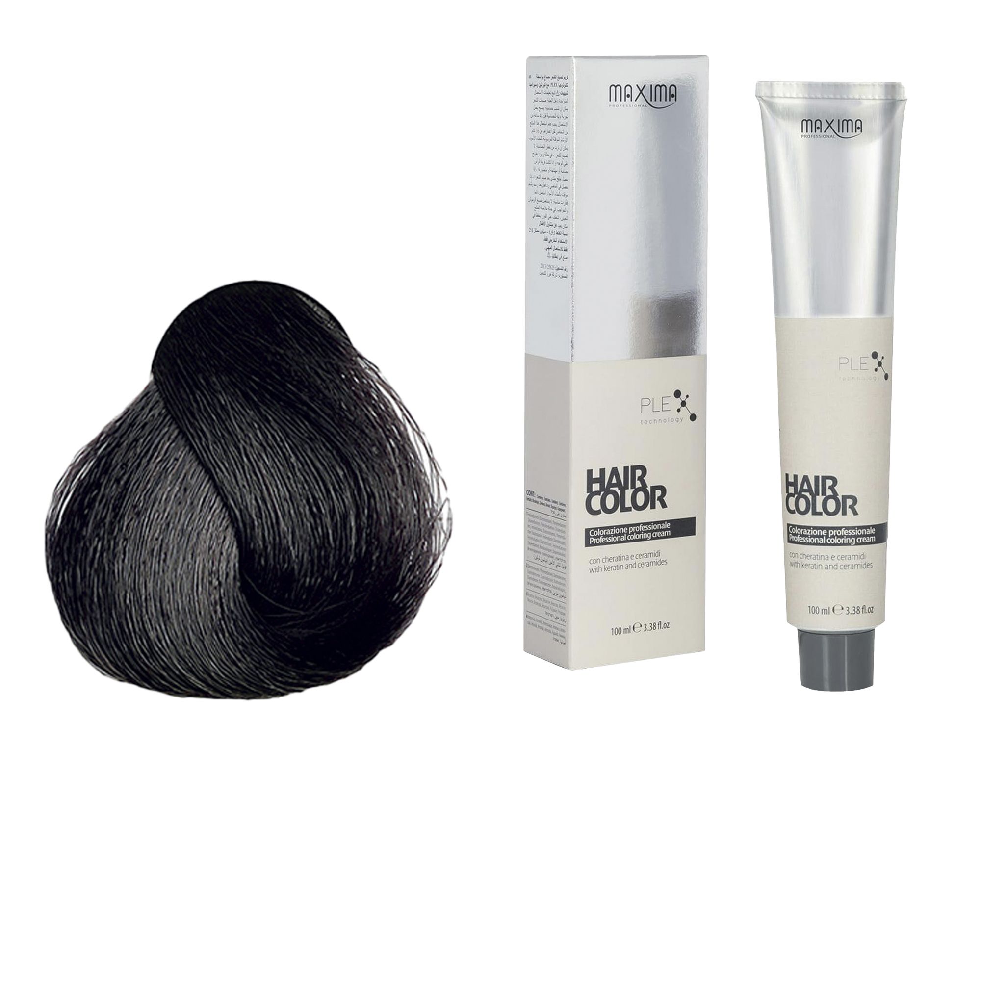 Vopsea profesionala de par, 3 Saten inchis, MAXIMA, 100ml