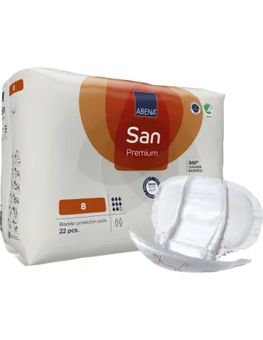 Abena San - 8 - Premium, Absorbante anatomice incontinenta - 2500 ml - 22 buc