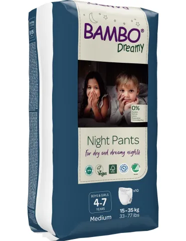 Bambo Dreamy - Scutece de noapte unisex 4 - 7 ani - 10 buc