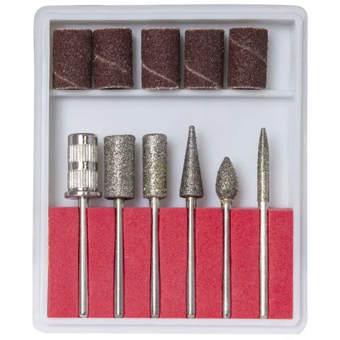 Set 6 capete freza unghii PRIMA diamantate - pilire, indepartare gel si cuticule