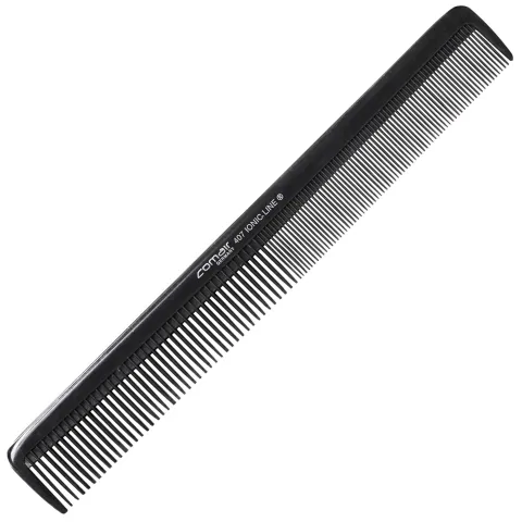 Pieptene ionic antistatic pentru barbati, din plastic, negru, 21 cm, uz profesional si personal