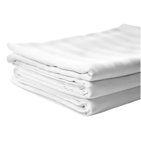 Lenjerie pat matrimonial PRIMA, din damasc, 100% bumbac 145 g/m2, alba, 4 piese, 220x240 cm