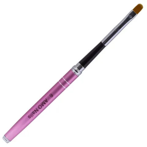 Pensula profesionala unghii pentru gel UV, constructie si aplicare gel, fire sintetice, marimi 4, 6, 8
