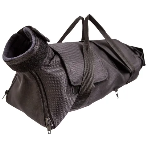Geanta contentie si transport animale, L, 6-8kg, neagra, PRIMA, pentru ingrijirea labutelor, taierea unghiilor, anti-zgariere, examinare medicala, administrarea medicamentelor