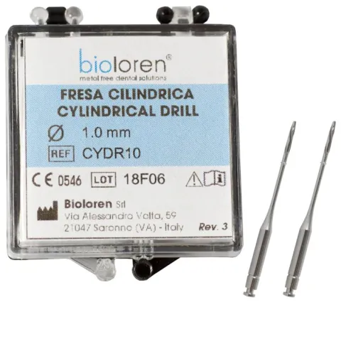 Freza cilindrica pentru pivoti endodontici cu diametrul 1mm/1.2mm/1.4mm, 1 bucata