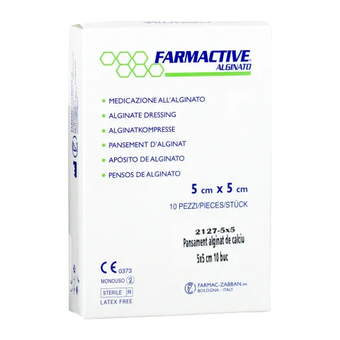 Pansament cu alginat de calciu si argint steril 5 x 5 cm, 10 bucati