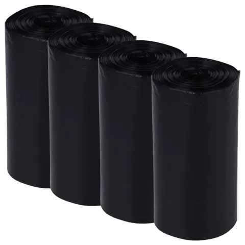 Pungi igienice pentru caini, negre, 4 role x 20 bucati