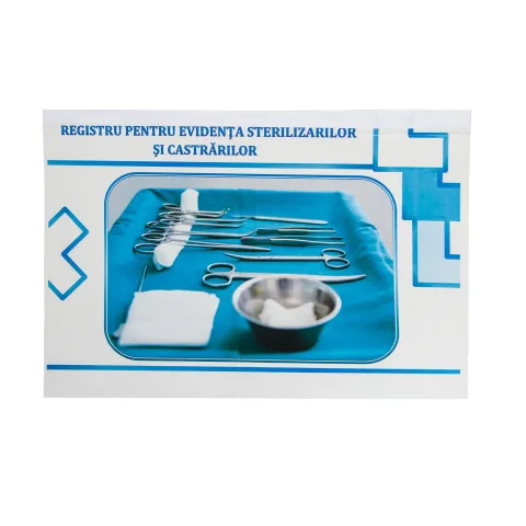 Registru evidenta castrari/sterilizari pentru uz veterinar, PRIMA, A4, 100 file