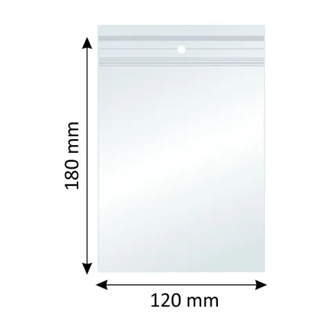 Pungi cu fermoar ZIPLOCK PRIMA 120x180 mm, transparente, reutilizabile pentru ambalare si depozitare, set 100 bucati