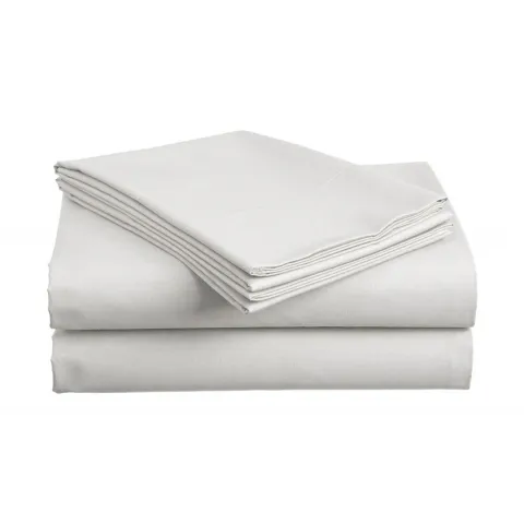 Cearceaf de pat PRIMA, damasc, 100% bumbac, alb, 150x240 cm, 140 g/m2