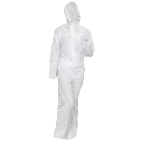 Combinezon unica folosinta PRIMA PPSB, protectie completa, alb, marimi 2XL / 3XL