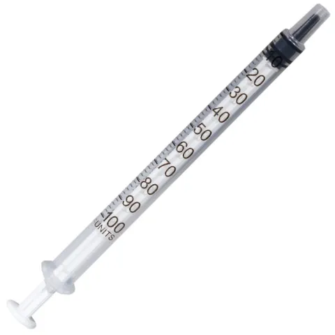 Seringi Insulina fara ac, piston de cauciuc, 1ml, 100buc
