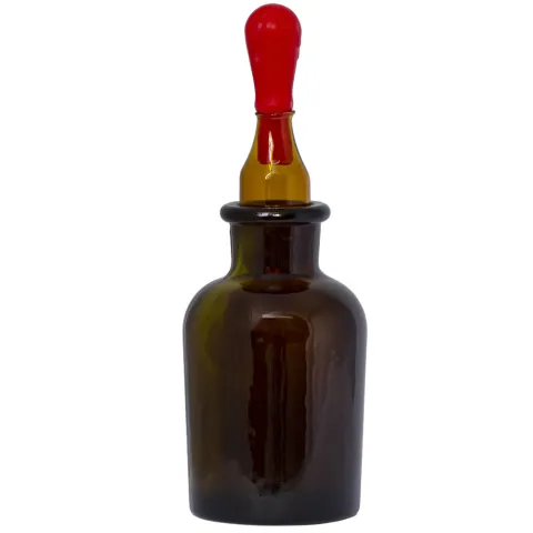 Sticla picuratoare bruna, cu silf si dop din sticla, 50ml, 10buc