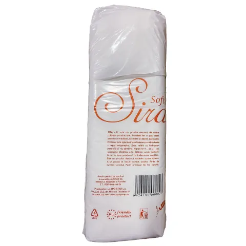Vata tip B, medicinala, hidrofila, nesterila, 100% bumbac, 100 g, absorbanta