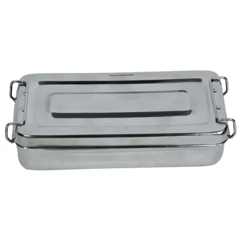 Cutie instrumentar medical inox 20x10x4cm cu manere PRIMA