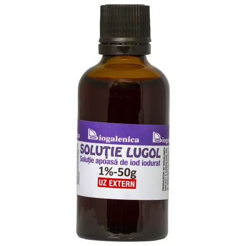 Solutie Lugol 1%, 50 ml – Antiseptic si dezinfectant cutanat
