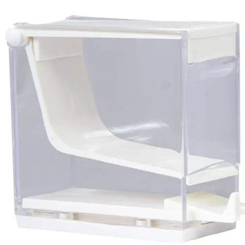 Dispenser pentru rulouri din bumbac stomatologie, PRIMA, plexiglas, alb / albastru
