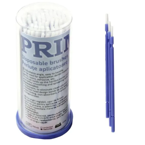 Periute aplicatoare PRIMA pentru bonding demineralizant, de unica folosinta, roz/albastru, 50x110 mm, 100 bucati