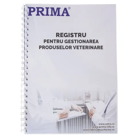 Registru pentru gestionarea produselor veterinare, PRIMA, A4, 100 file